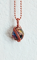 Aurora BorealisFaceted Crystal  Sphere Pendant 15